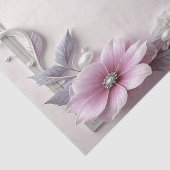 Rosa Blumenrahmen-Tissue-Papier Seidenpapier (Detail)