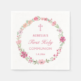 Rosa Blumenreath Erste Kommune Serviette