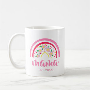 Rosa Blumenregenbogen, Muttergeschenk, Muttertagsg Kaffeetasse