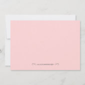 Rosa Blumenrezeptkarte (Rückseite)