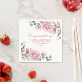 Rosa Blumenrose Abschlussfeier Serviette (Beispiel)