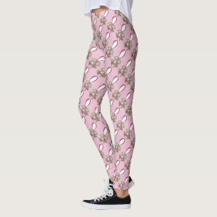 Rosa Blumenrose Bouquet Blume Hochzeiten Leggings