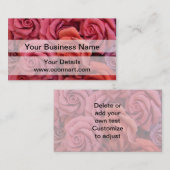 Rosa BlumenRosen Visitenkarte (Vorne/Hinten)