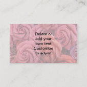 Rosa BlumenRosen Visitenkarte (Rückseite)