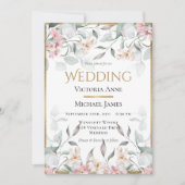 Rosa Blumensafari Einladung (Vorderseite)