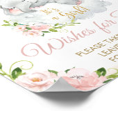 Rosa Blumenschläfer Elefanten wollen Baby-Zeichen Poster (Ecke)