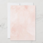 Rosa Blumenschläfer Kinderdusche Einladung (Rückseite)