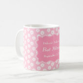 Rosa Blumenschläger Mitzvah Kaffeetasse (Vorderseite Links)