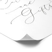 Rosa Blumenschmetterling Kinderspielkarten und Ges Poster (Ecke)