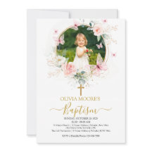 Rosa Blumenschmetterling - Taufe