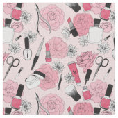 Rosa Blumenschönheits-Produkt-Muster Stoff (Nahaufnahme)