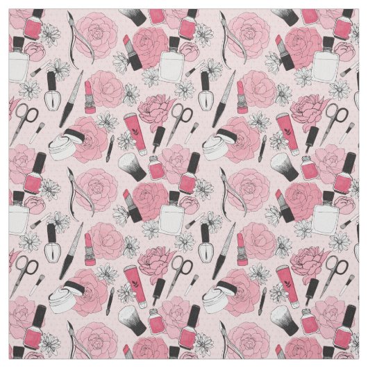 Rosa Blumenschönheits-Produkt-Muster Stoff (Muster)