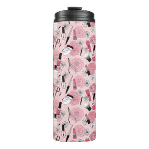 Rosa Blumenschönheits-Produkt-Muster Thermosbecher