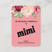 Rosa Blumenschraube-Display-Visitenkarte Visitenkarte (Rückseite)