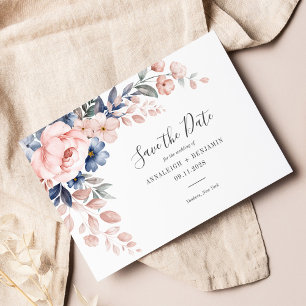 Rosa Blumenschrift Grüne Moderne Hochzeit Save The Date