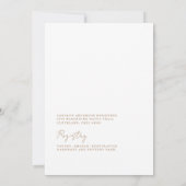 Rosa Blumensekt Elegantes Brautparty Einladung (Rückseite)