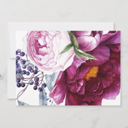 Rosa Blumenspiel Brautparty Word Scramble Einladung (Rückseite)