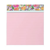 Rosa Blumenspitze Notizblock (Vorderseite)