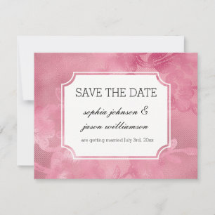 Rosa Blumenspitze Save the Date