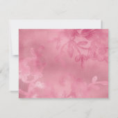 Rosa Blumenspitze Save the Date (Rückseite)