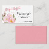 Rosa Blumenspulendusche Windelwanne Begleitkarte (Vorne/Hinten)