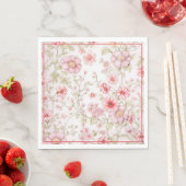 Rosa Blumenstiele Serviette (Beispiel)
