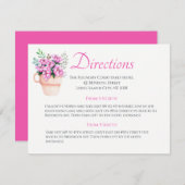 Rosa Blumenstrasse Wasserfarbene Blume Begleitkarte (Vorne/Hinten)