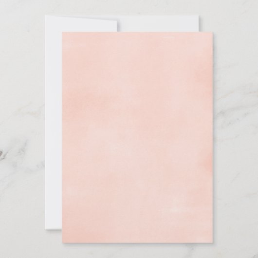 Rosa Blumenstrauß Bärengrün Mädchen Dusche Einladung (Rückseite)