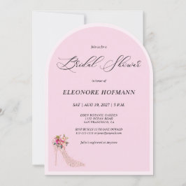 Rosa Blumenstrauß Bridal Dusche Einladung
