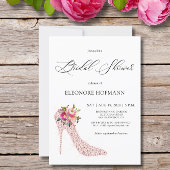 Rosa Blumenstrauß Bridal Dusche Einladung