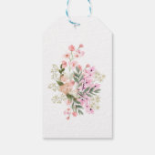 Rosa Blumenstrauß Geschenkanhänger (Rückseite)