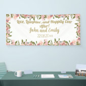 Rosa Blumenstrauß Hochzeitsfeier mit Goldmedaille Banner (Messe)