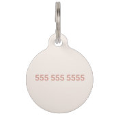 Rosa Blumenstrauß Individuelle Name Labels Hund Haustiermarke (Rückseite)