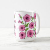 Rosa Blumenstrauß Kaffeetasse (VorderseiteRechts)