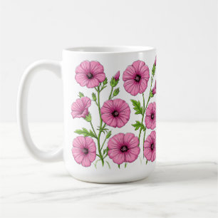 Rosa Blumenstrauß Kaffeetasse
