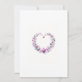 Rosa Blumenstrauß-Kinderdusche Einladung (Rückseite)