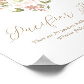 Rosa Blumenstrauß Kinderdusche Schnuller Hunt Schi Poster (Ecke)