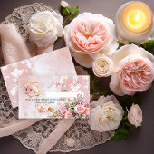 Rosa Blumenstrauß Kinderdusche Windelwanne Begleitkarte