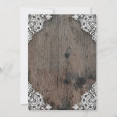 Rosa Blumenstrauß Lichter Rustikales Brautparty Einladung (Rückseite)