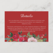 Rosa Blumenstrauß Moderne chinesische Hochzeitsdet Begleitkarte (Vorderseite)