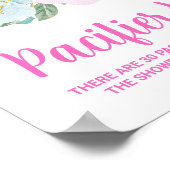 Rosa Blumenstrauß Schnuller Jagd Kinderspielzeiche Poster (Ecke)