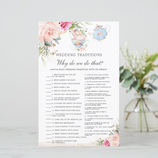 Rosa Blumenstrauß Tee Party Hochzeit Traditionen S (Stehend Vorderseite)