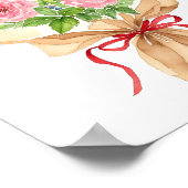 Rosa Blumenstrauß Wasserfarben Kunst, Dichtung und Poster (Ecke)