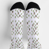 Rosa Blumenstrauß-Wiederholung Socken (Oben)