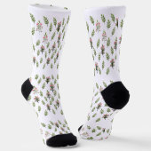 Rosa Blumenstrauß-Wiederholung Socken (Gewinkelt)