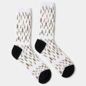 Rosa Blumenstrauß-Wiederholung Socken (Rechts)