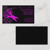 Rosa Blumenstrauß wirbelnde Visitenkarten Visitenkarte (Vorne/Hinten)