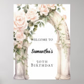 Rosa Blumensträuße Rose Geburtstagsgeschenk Poster (Vorne)