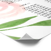 Rosa Blumenstrüßplakette 16x20 Poster (Ecke)