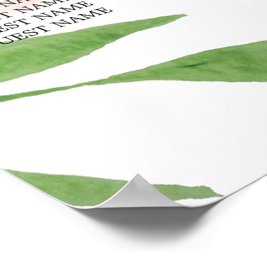 Rosa Blumenstrüßplakette 24x36 Poster (Ecke)